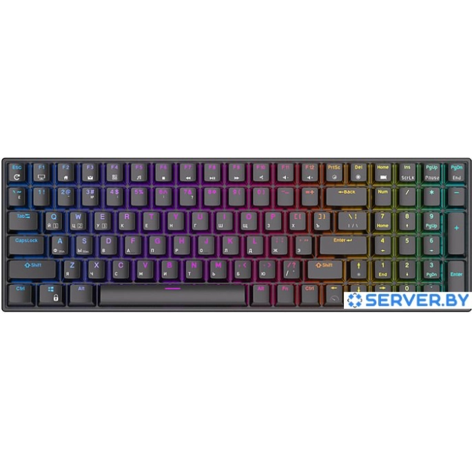 Клавиатура Royal Kludge RK100 RGB (черный, RK Red). Фото1