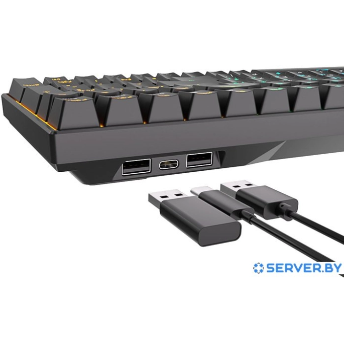 Клавиатура Royal Kludge RK100 RGB (черный, RK Red). Фото5