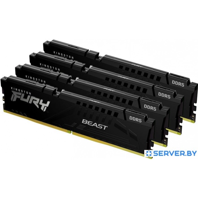 Оперативная память Kingston FURY Beast 4x16ГБ DDR5 6000 МГц KF560C40BBK4-64. Фото 1