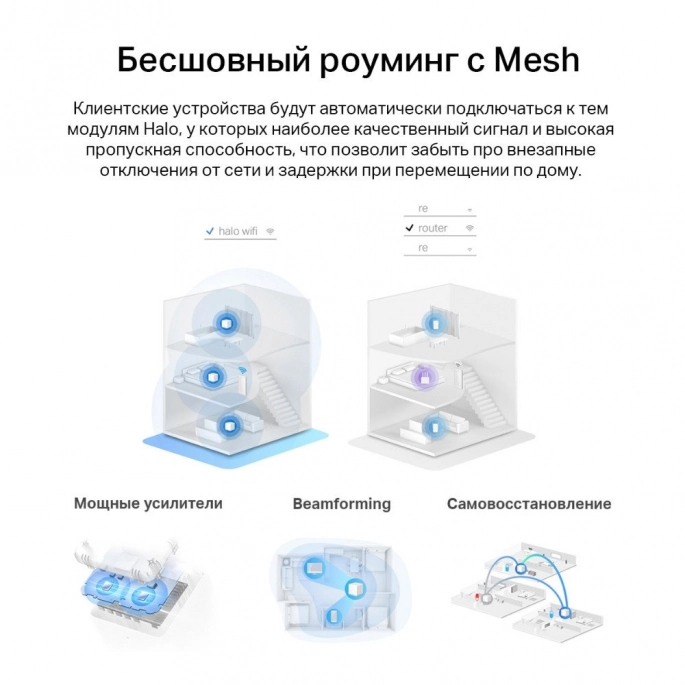 Wi-Fi система Mercusys Halo H60X (3 шт). Фото4