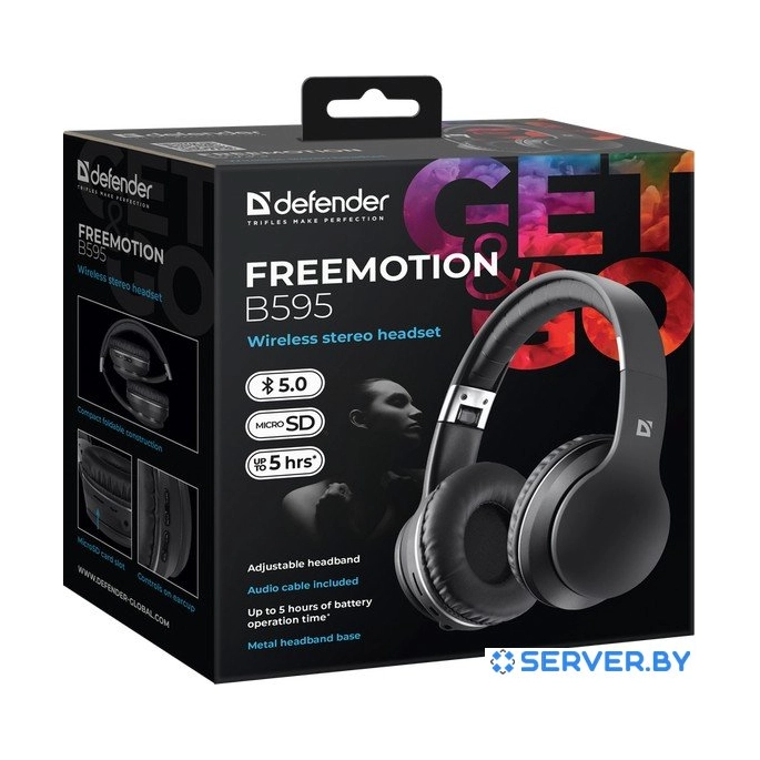 Наушники Defender FreeMotion B595 (черный). Фото 5