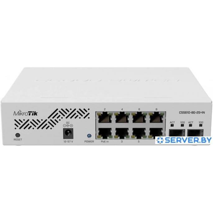 Настраиваемый коммутатор Mikrotik CSS610-8G-2S+IN. Фото 1