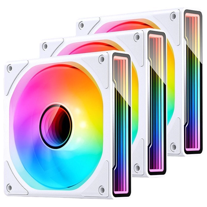 Набор вентиляторов Jonsbo ZK-120 (белый, 3 шт.). Фото 1