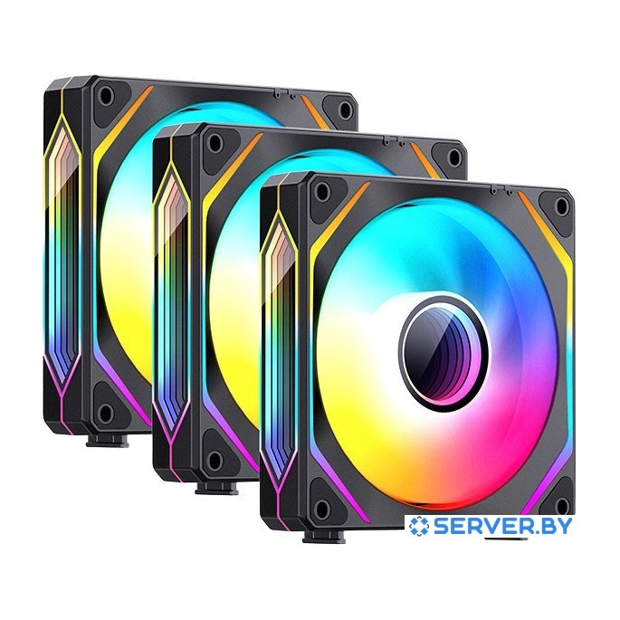 Набор вентиляторов Jonsbo ZL-120 (черный, 3 шт.). Фото 1