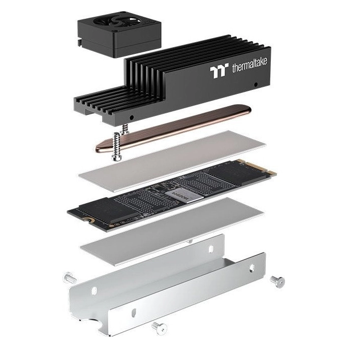 Радиатор для SSD Thermaltake MS-1 M.2 2280 SSD Cooler CL-O043-AL02BL-A. Фото 4