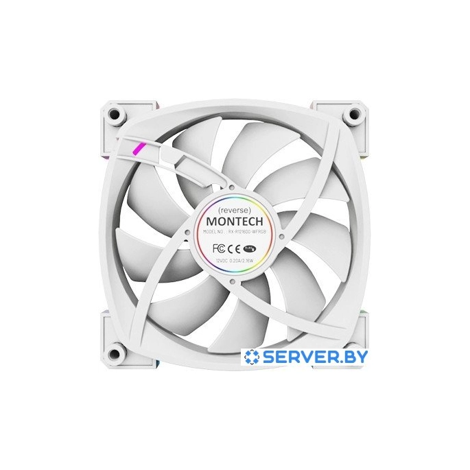 Вентилятор для корпуса Montech RX120 PWM (белый). Фото 5