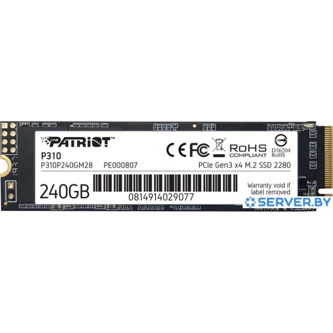SSD Patriot P310 240GB P310P240GM28. Фото 1