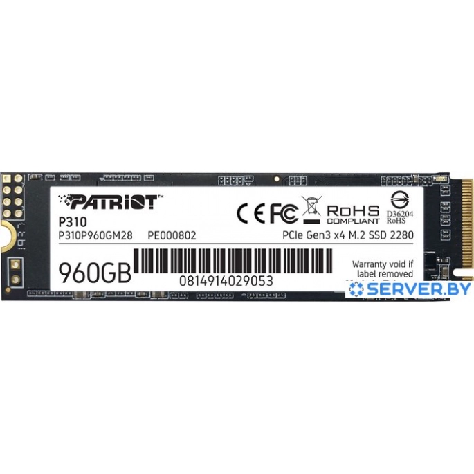 SSD Patriot P310 960GB P310P960GM28. Фото 1
