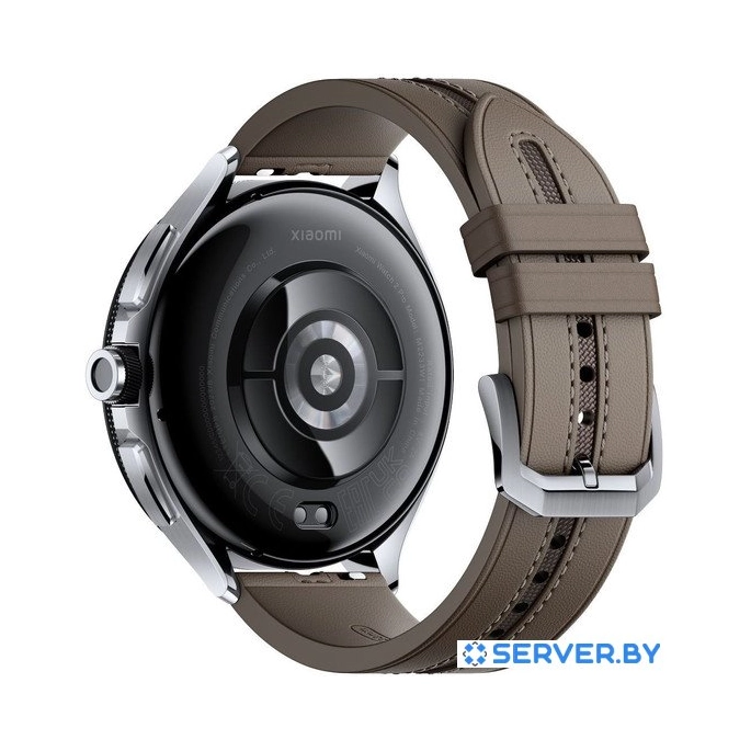 Умные часы Xiaomi Watch 2 Pro LTE (серебристый, с коричневым кожаным ремешком, международная версия). Фото4