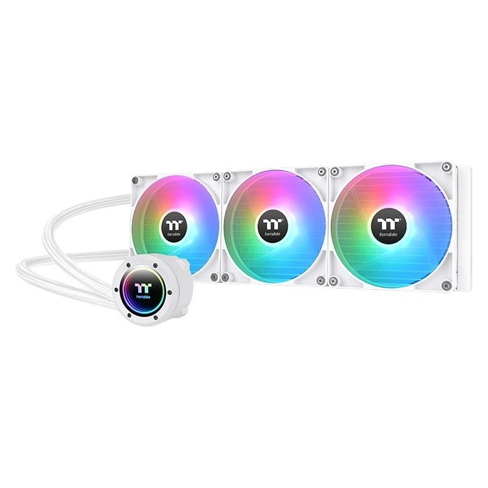 Жидкостное охлаждение для процессора Thermaltake TH420 V2 ARGB Snow Edition CL-W378-PL14SW-A. Фото 1