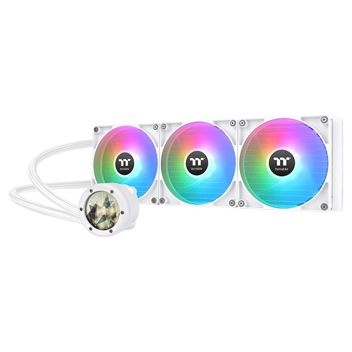 Жидкостное охлаждение для процессора Thermaltake TH420 V2 Ultra ARGB Snow Edition CL-W407-PL14SW-A. Фото 1