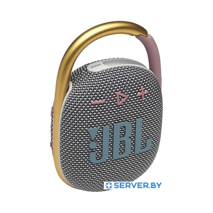 Беспроводная колонка JBL Clip 4 (серый/золотистый). Фото 1