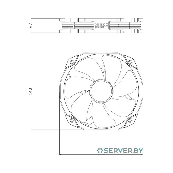 Вентилятор для корпуса Thermalright TL-D14S ARGB. Фото 2