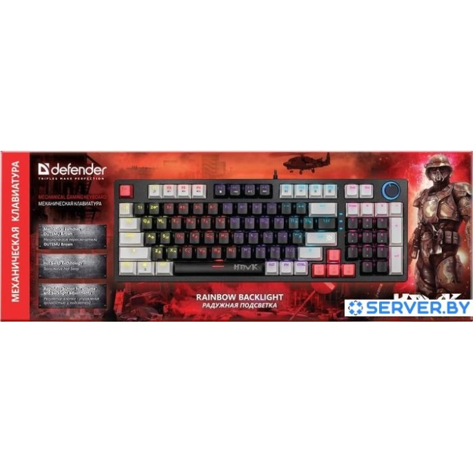 Клавиатура Defender Hawk GK-418 (черный, Outemu Brown). Фото3