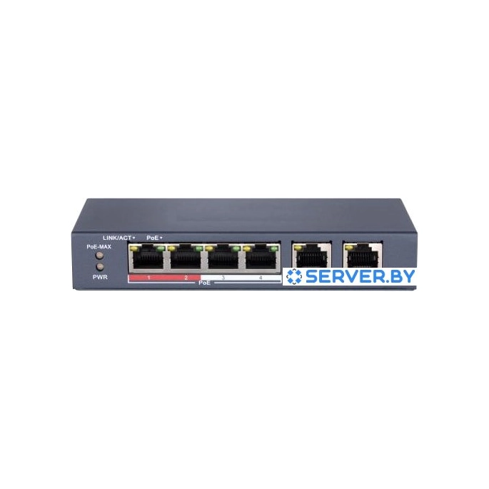 Коммутатор Hikvision DS-S604P. Фото 1