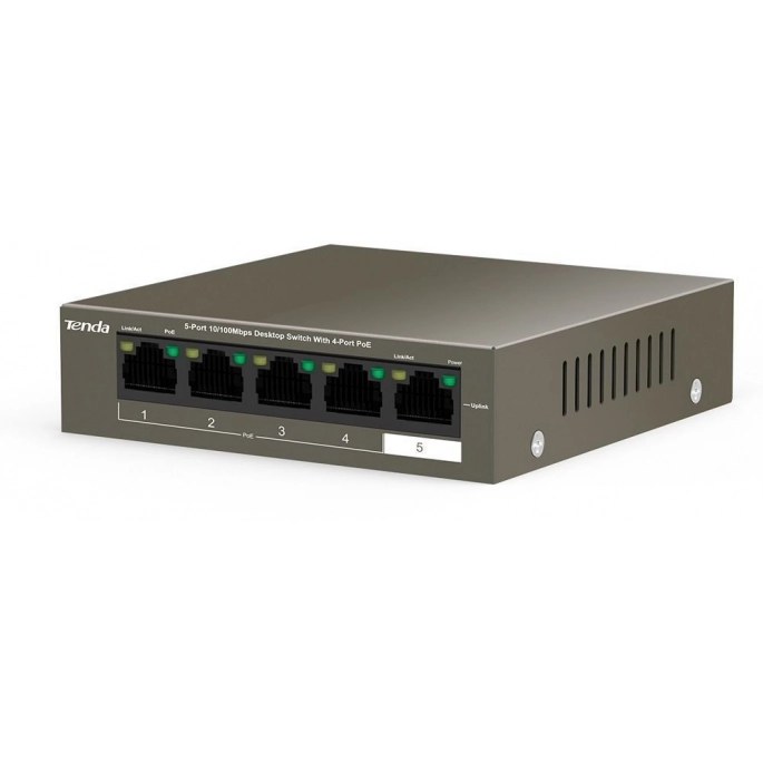 Неуправляемый коммутатор Tenda TEF1105P-4-63W. Фото 3