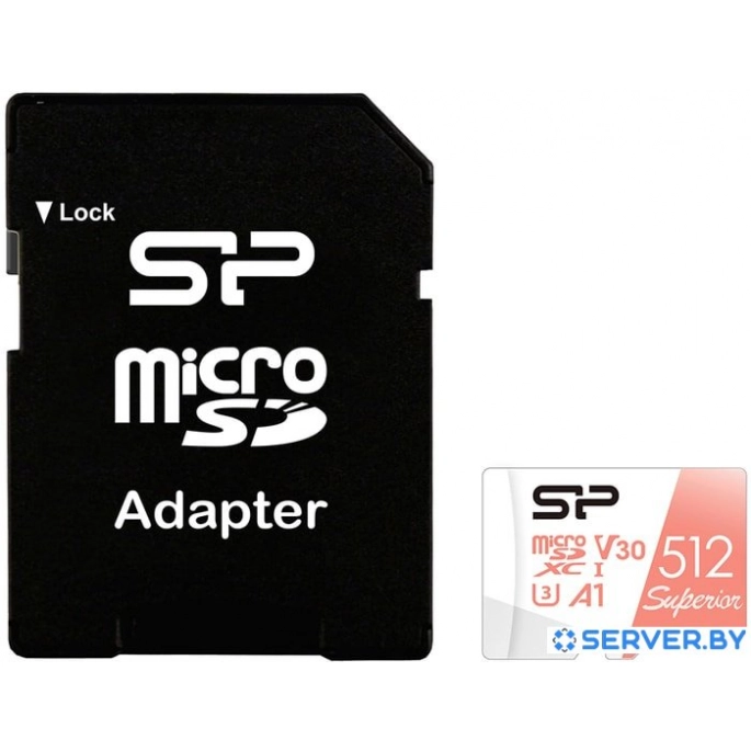 Карта памяти Silicon-Power Superior A1 microSDXC SP512GBSTXDV3V20SP 512GB. Фото 1