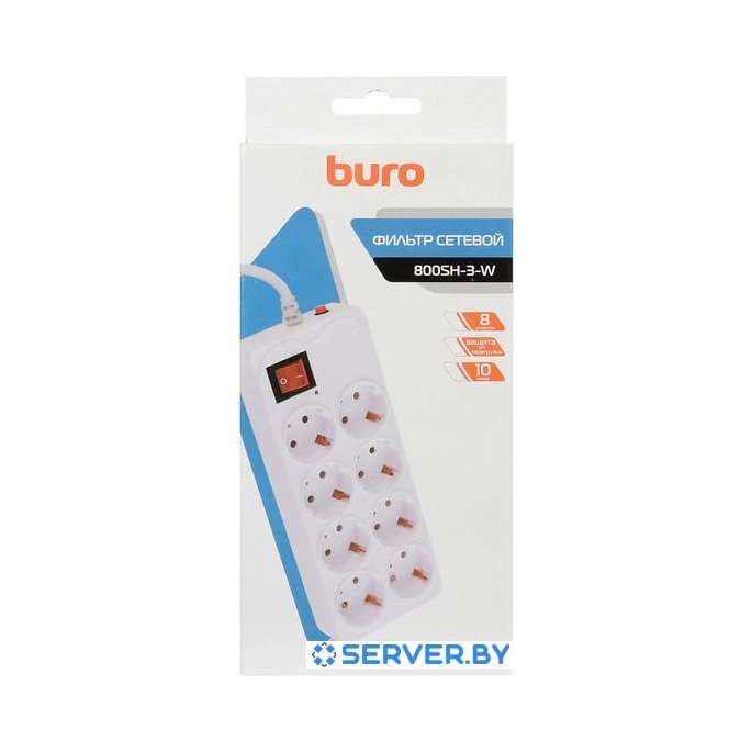 Сетевой фильтр Buro 800SH-3-W. Фото4
