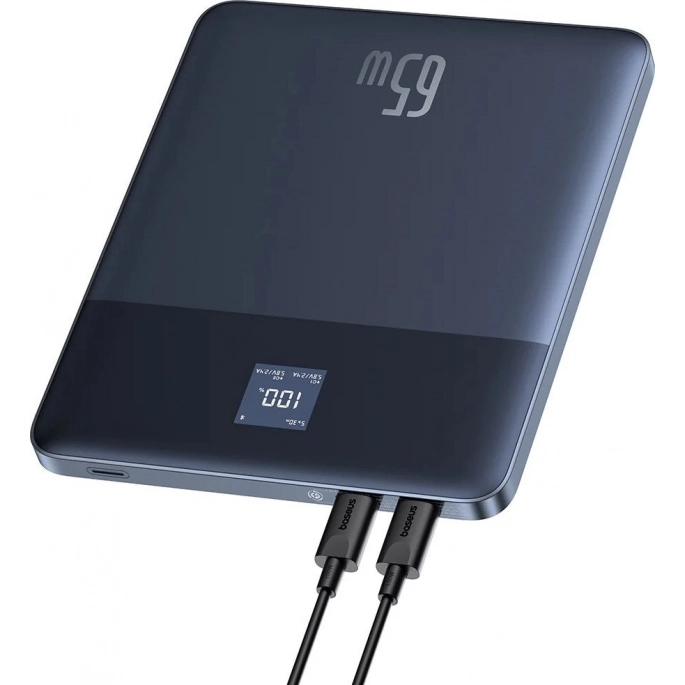 Внешний аккумулятор Baseus Blade 2 with Digital Display 65W 12000mAh (синий). Фото 3