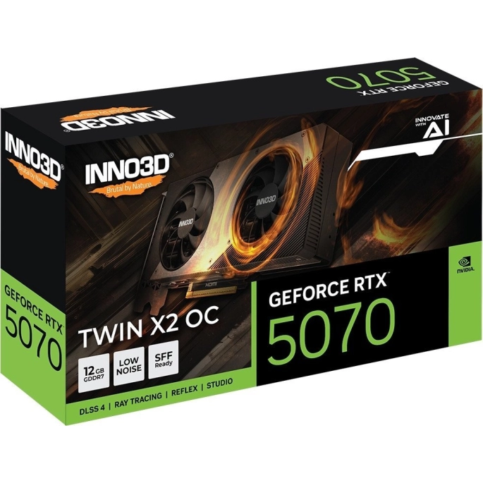 Видеокарта Inno3D GeForce RTX 5070 Twin X2 OC N50702-12D7X-195064N. Фото3