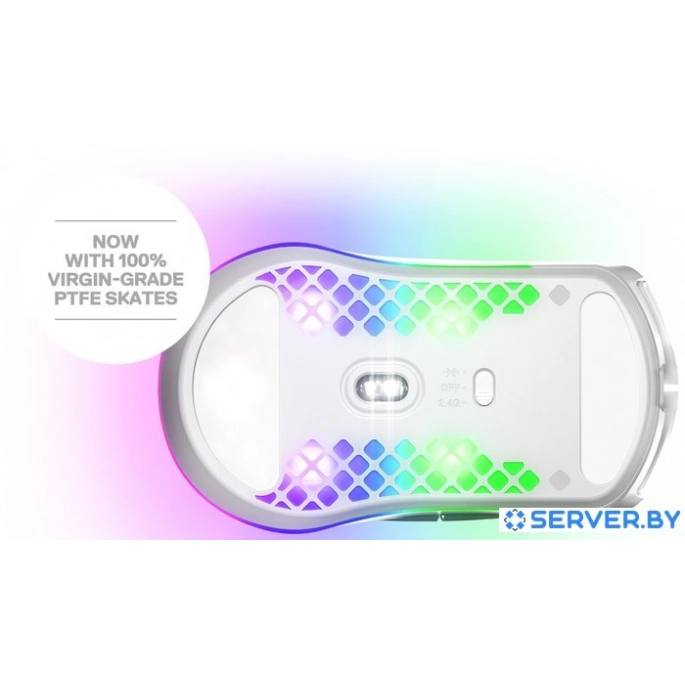 Игровая мышь SteelSeries Aerox 3 Wireless 2022 Edition Snow. Фото 3