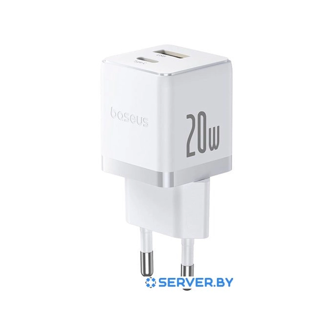 Сетевое зарядное Baseus Palm Fast Charger C+U 20W EU P10111608213-00 (черный). Фото 1