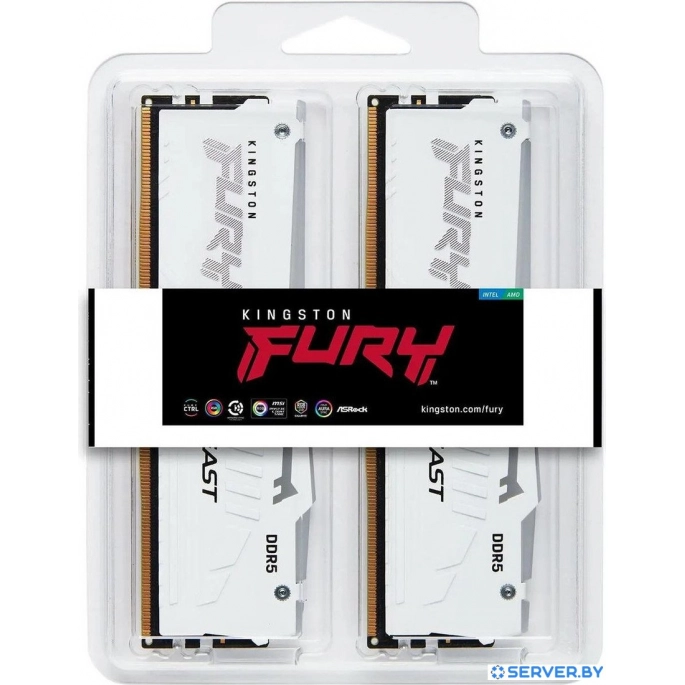 Оперативная память Kingston FURY Beast RGB 2x32ГБ DDR5 5600 МГц KF556C36BWEAK2-64. Фото 3