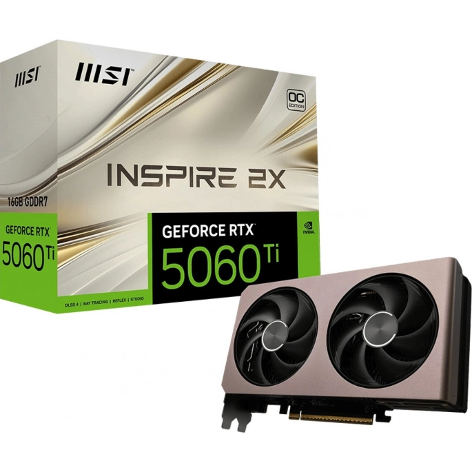 Видеокарта MSI GeForce RTX 5060 Ti 16G Inspire 2X OC. Фото 3