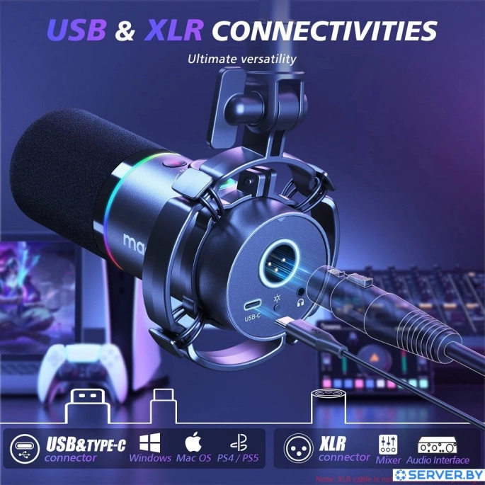 Проводной микрофон Maono PD200XS (белый). Фото 3