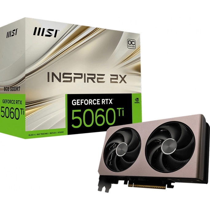 Видеокарта MSI GeForce RTX 5060 Ti 8G Inspire 2X OC. Фото 3