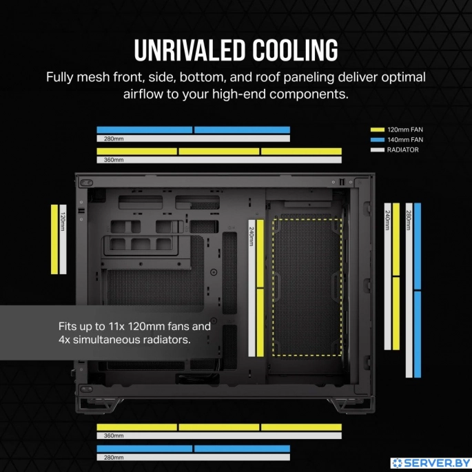 Корпус Corsair 2500D Airflow CC-9011263-WW. Фото 5