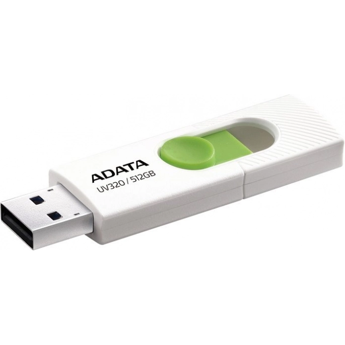 USB Flash ADATA UV320 512GB (белый/зеленый). Фото 2