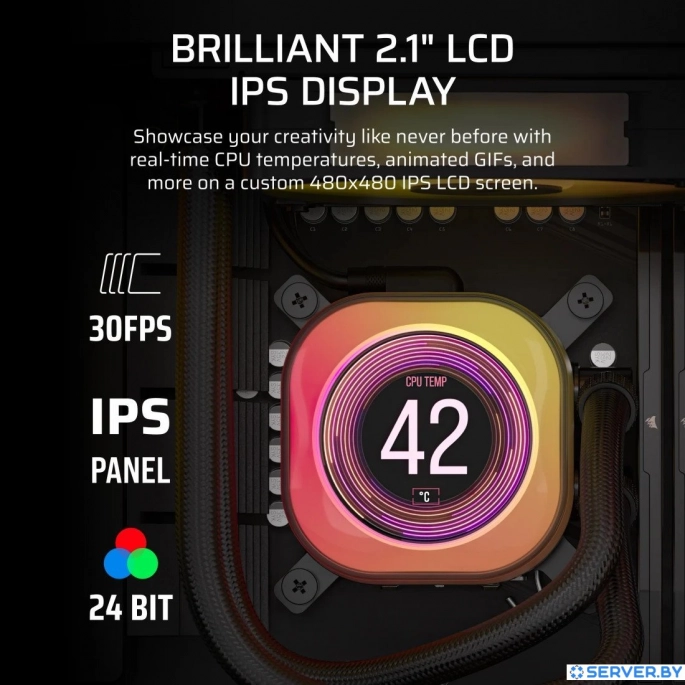 Система жидкостного охлаждения для процессора Corsair iCUE LINK TITAN 360 RX LCD CW-9061023-WW. Фото 4