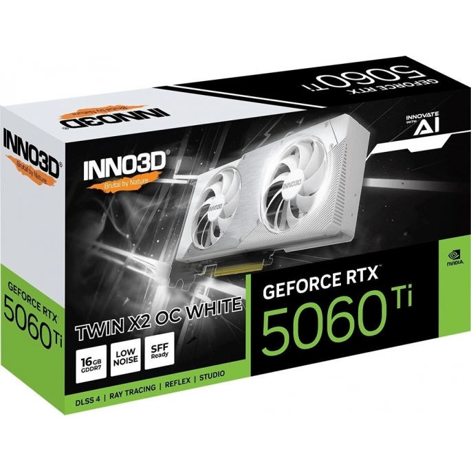Видеокарта Inno3D GeForce RTX 5060 Ti 16GB Twin X2 OC White N506T2-16D7X-191073W. Фото3