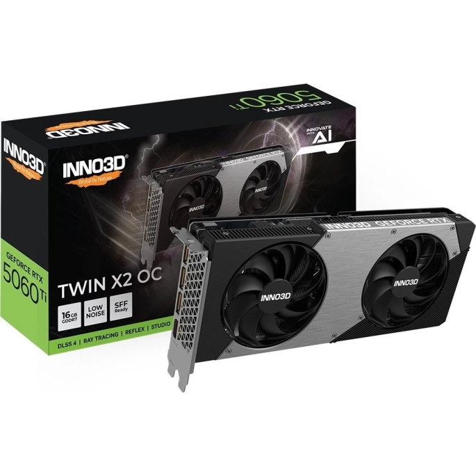 Видеокарта Inno3D GeForce RTX 5060 Ti 16GB Twin X2 OC N506T2-16D7X-191073N. Фото 2