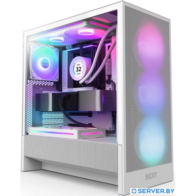 Корпус NZXT H5 Flow RGB 2024 CC-H52FW-R1. Фото 1