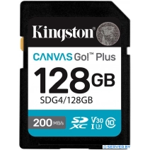 Карта памяти Kingston Canvas Go! Plus SDXC 128GB SDG4/128GB