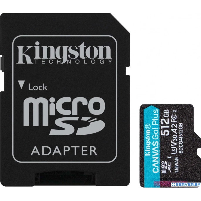 Карта памяти Kingston Canvas Go! microSDXC 512GB SDCG4/512GB (с адаптером). Фото1