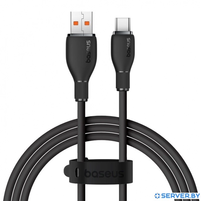 Кабель Baseus Pudding Series USB Type-A - USB Type-C (1.2 м, черный). Фото1