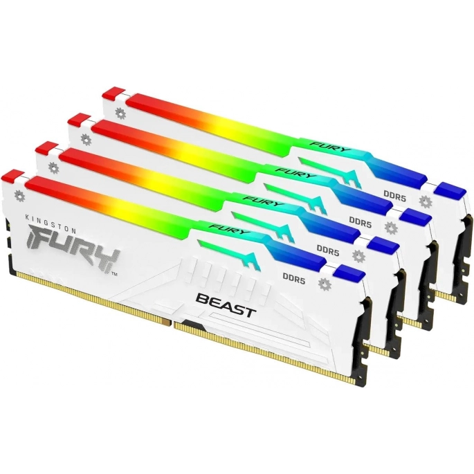 Оперативная память Kingston FURY Beast RGB 4x32ГБ DDR5 5200 МГц KF552C40BWAK4-128. Фото1