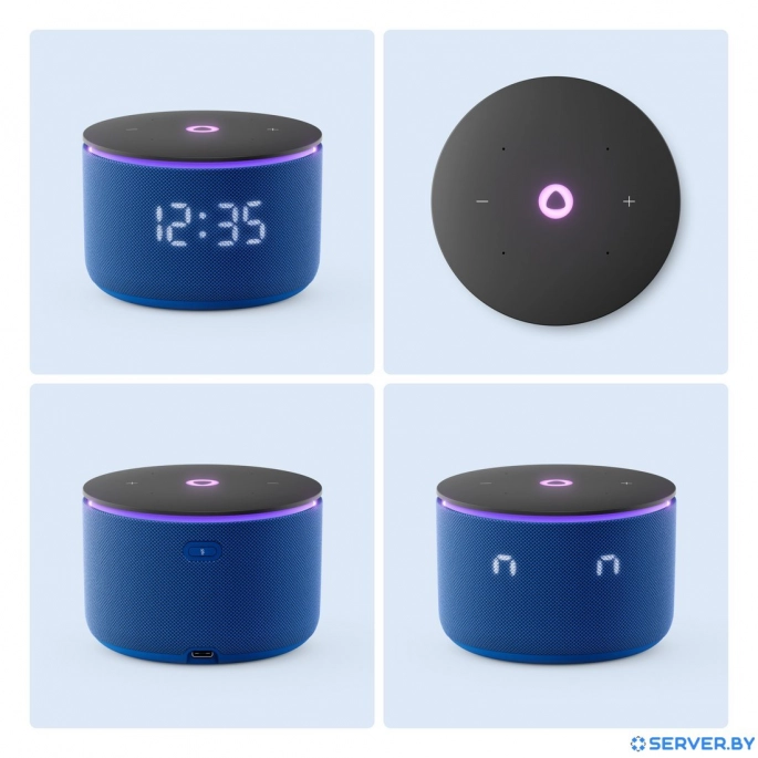 Умная колонка Яндекс Станция Мини 3 Про (синий). Фото 3