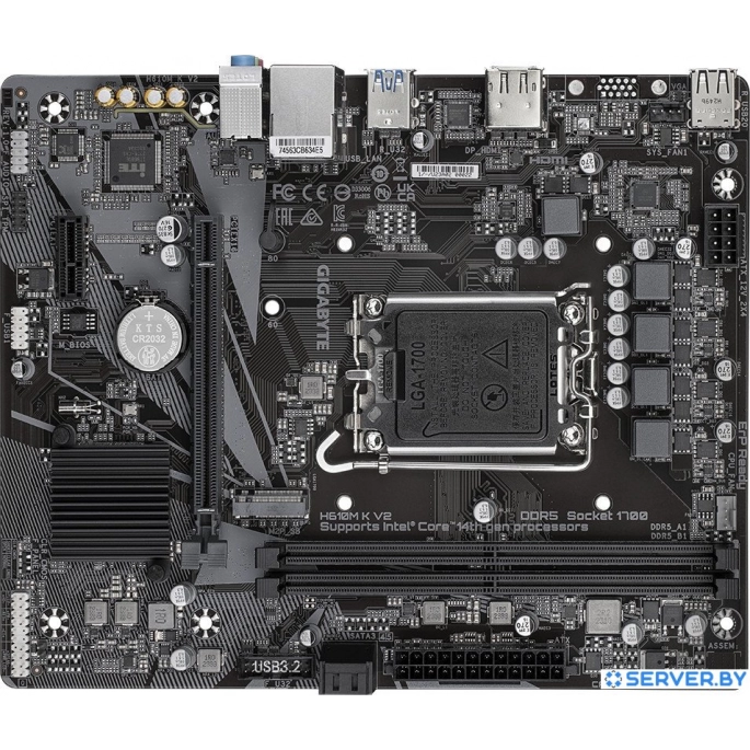 Материнская плата Gigabyte H610M K V2 (rev. 1.0). Фото 3