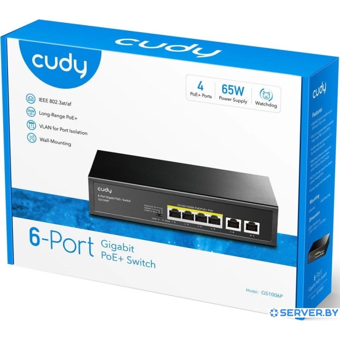 Неуправляемый коммутатор Cudy GS1006P 2.0. Фото 3