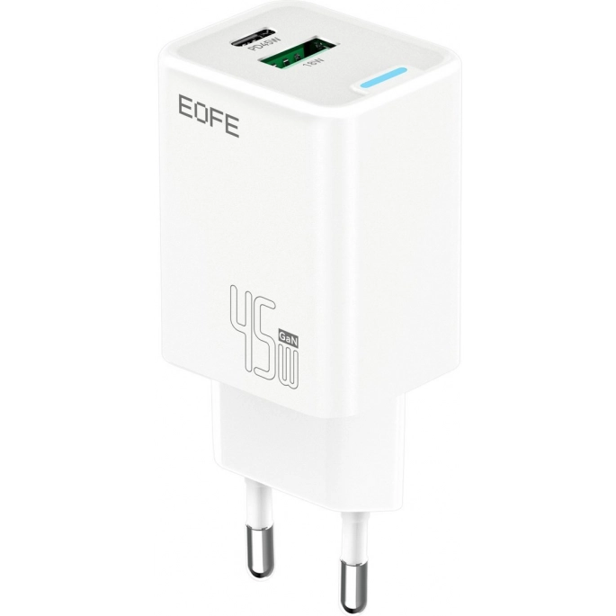 Сетевое зарядное EOFE E406 (белый). Фото 1