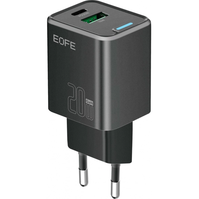 Сетевое зарядное EOFE E206 (черный). Фото 1