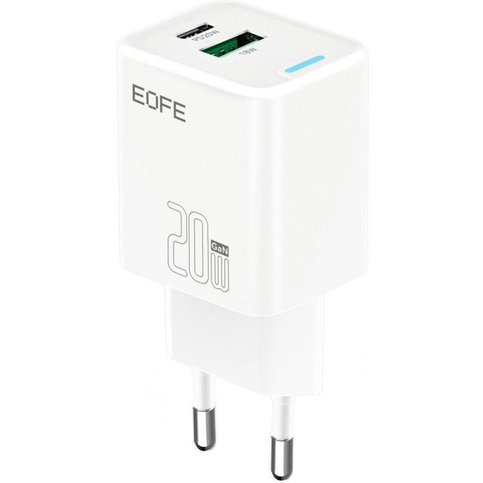 Сетевое зарядное EOFE E206 (белый). Фото1