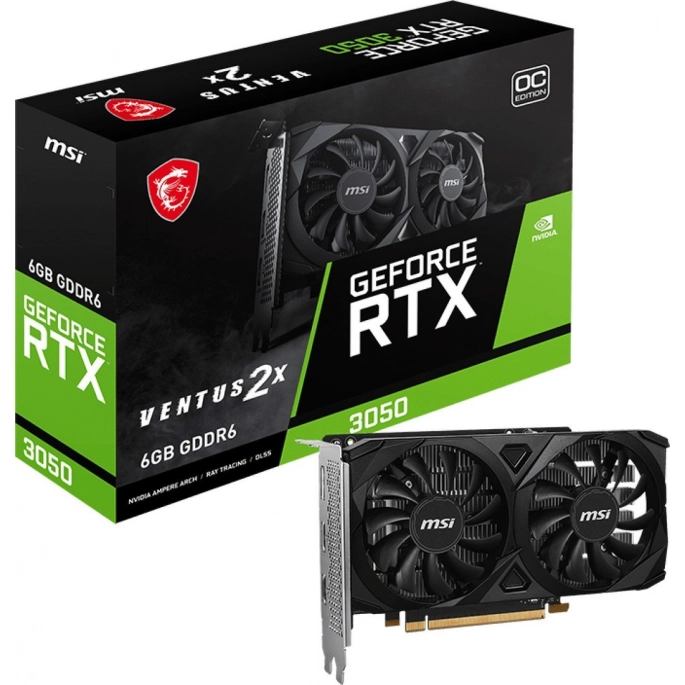 Видеокарта MSI GeForce RTX 3050 Ventus 2X E 6G OC. Фото 4