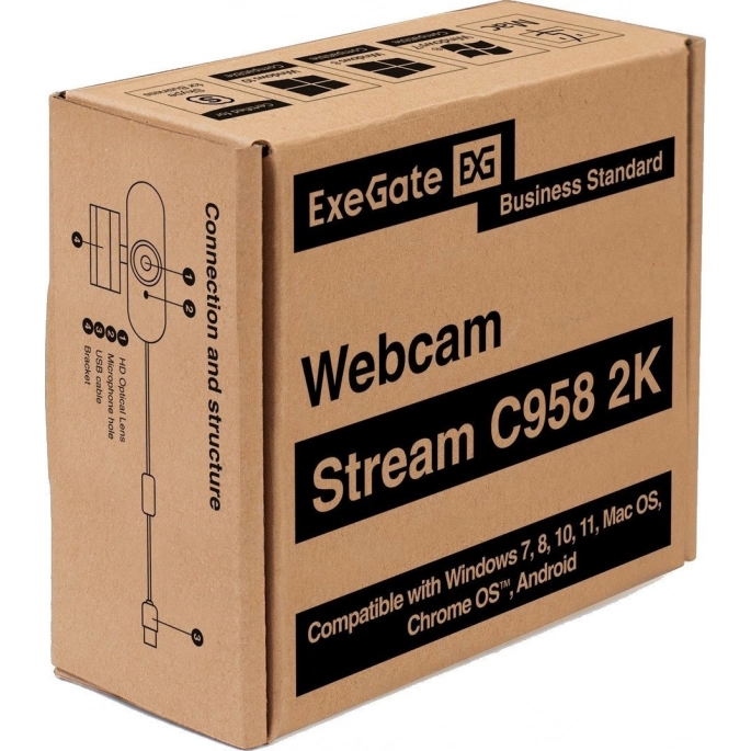 Веб-камера ExeGate Stream С958 2K. Фото 3