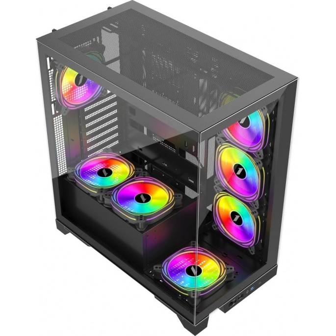 Корпус 1stPlayer Mi8 MI8-BK-3FC7R-1FC7 (черный). Фото 2