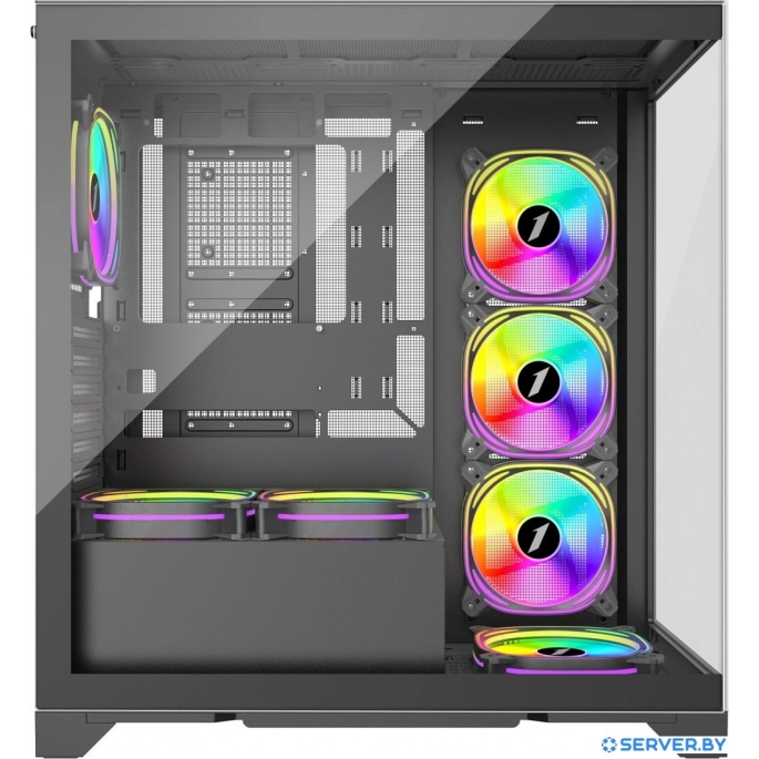 Корпус 1stPlayer Mi8 MI8-BK-3FC7R-1FC7 (черный). Фото 3